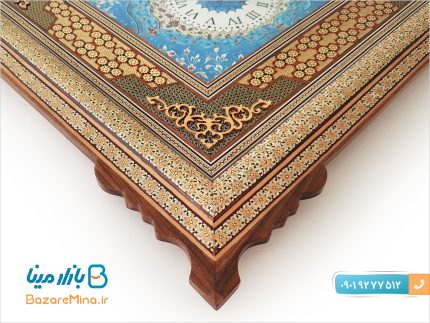 ساعت مستطیل خاتم کاری اصفهان
