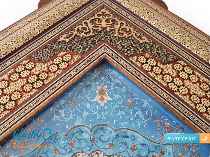 ساعت مستطیل خاتم کاری اصفهان