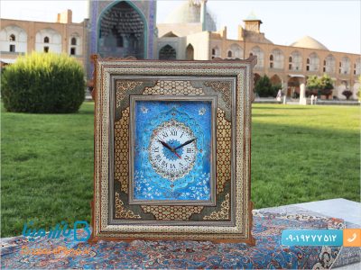 ساعت مستطیل خاتم کاری اصفهان