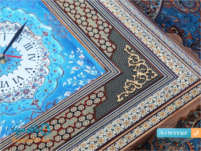 ساعت مستطیل خاتم کاری اصفهان