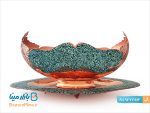 کشکول و بشقاب فیروزه کوبی