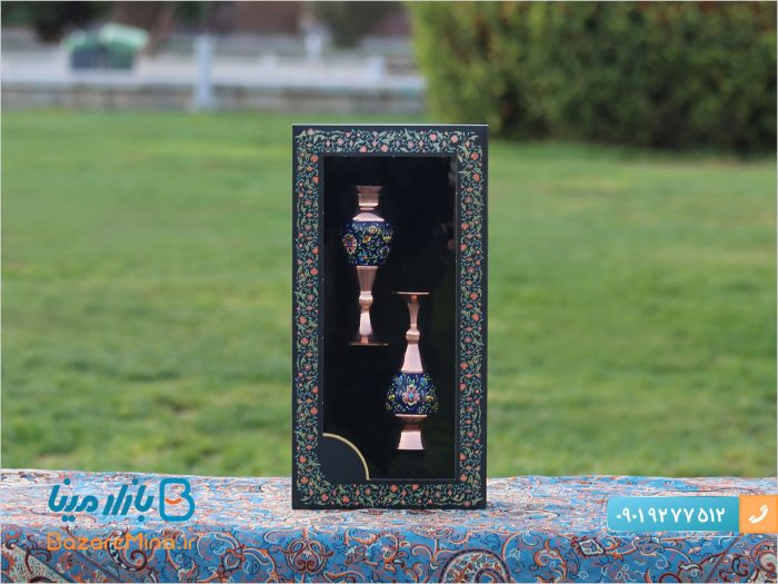 باکس هدیه جفت گلدان مس و پرداز