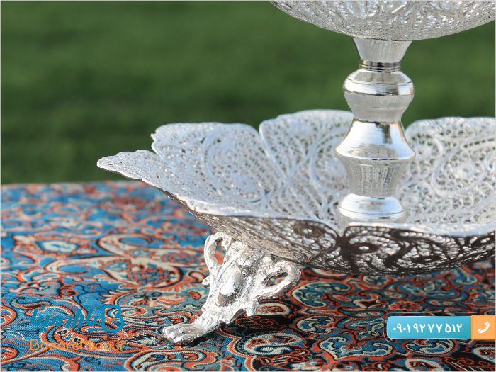 شیرینی خوری دو طبقه ملیله کاری