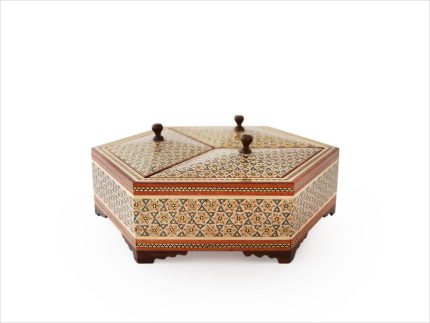 شکلات خوری خاتم کاری شده سه درب