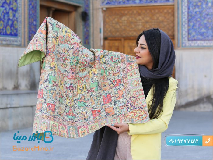 ترمه ابریشم یزد برند سالاری طرح خشتی