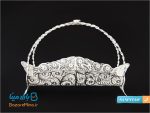 جاقاشق و چنگال مليله کاری دسته دار طرح قایقی