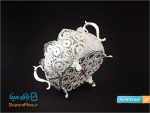 گز خوری دسته دار ملیله کاری سایز کوچک