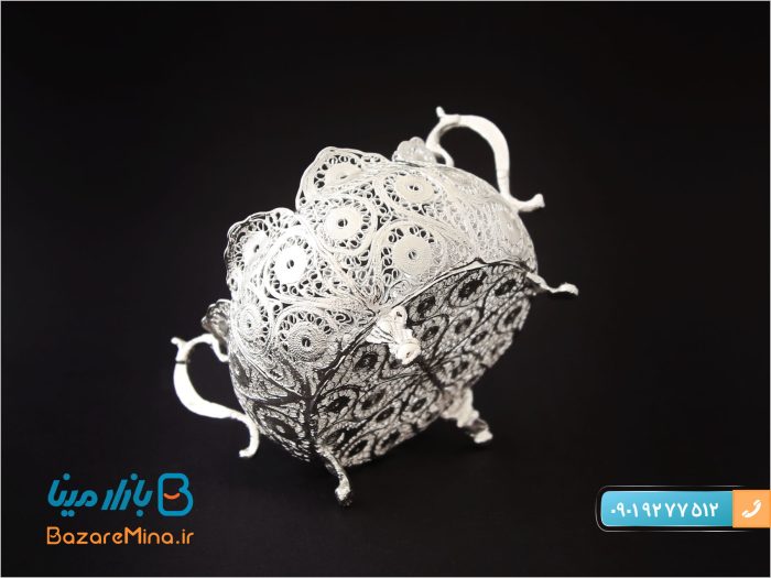 گز خوری دسته دار ملیله کاری سایز کوچک