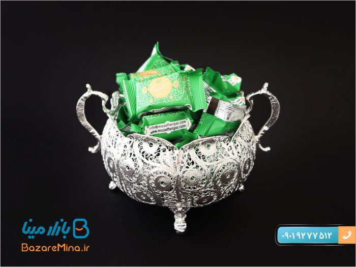 گز خوری دسته دار ملیله کاری سایز کوچک