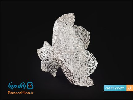 شیرینی خوری ملیله کاری پایه دار شش پر