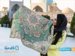 ترمه اصل ابریشمی یزد طرح گلستان