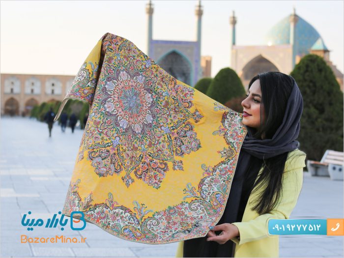 ترمه اصل ابریشمی یزد طرح گلستان
