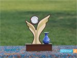 تندیس ساعت دار گلدان میناکاری شده طرح سینا