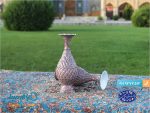 گلدان ختایی توخالی 20 سانتی میناکاری اثر استاد مرتضی اسماعیلی