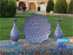 گلدان ختایی توخالی 20 سانتی میناکاری اثر استاد مرتضی اسماعیلی