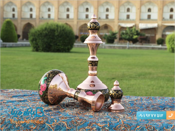 تنگ شلغمی تشعیر گل و مرغ (ورق طلا)