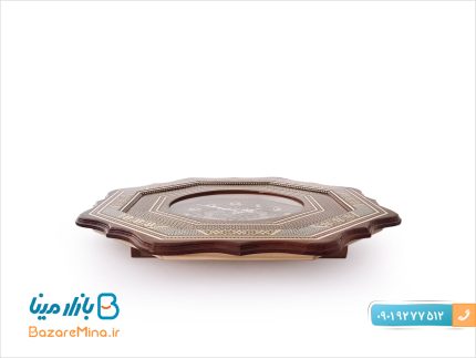 ساعت 8 گوش خاتم کاری دور دالبر طرح آذرخش
