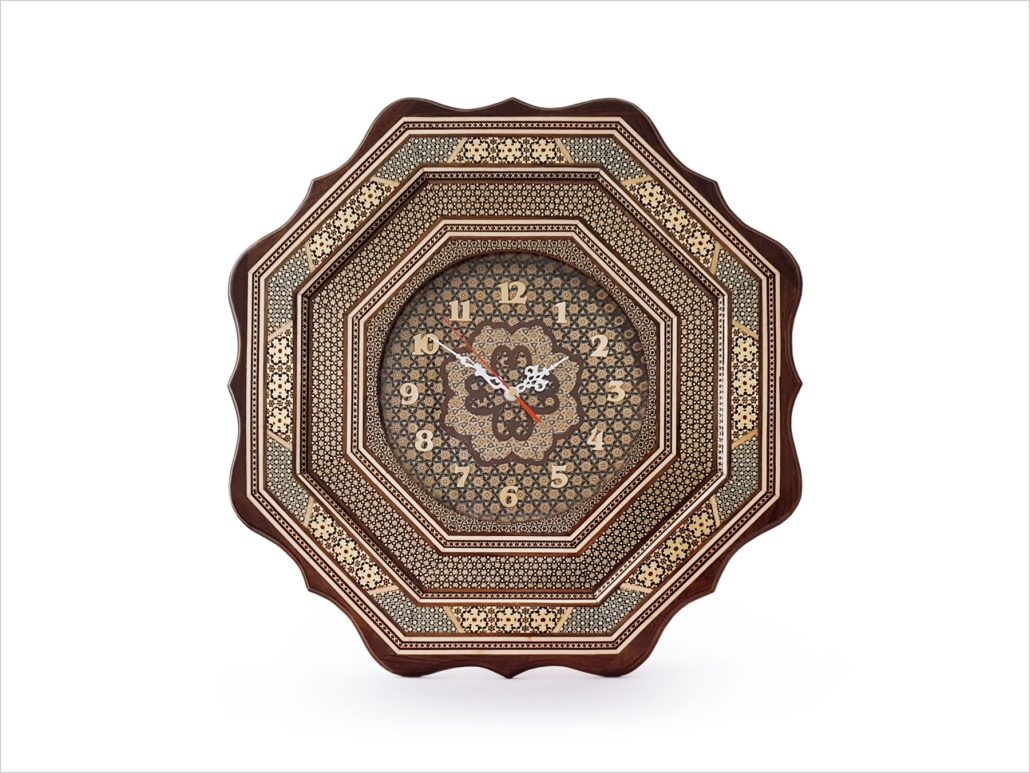 ساعت 8 گوش خاتم کاری دور دالبر طرح آذرخش