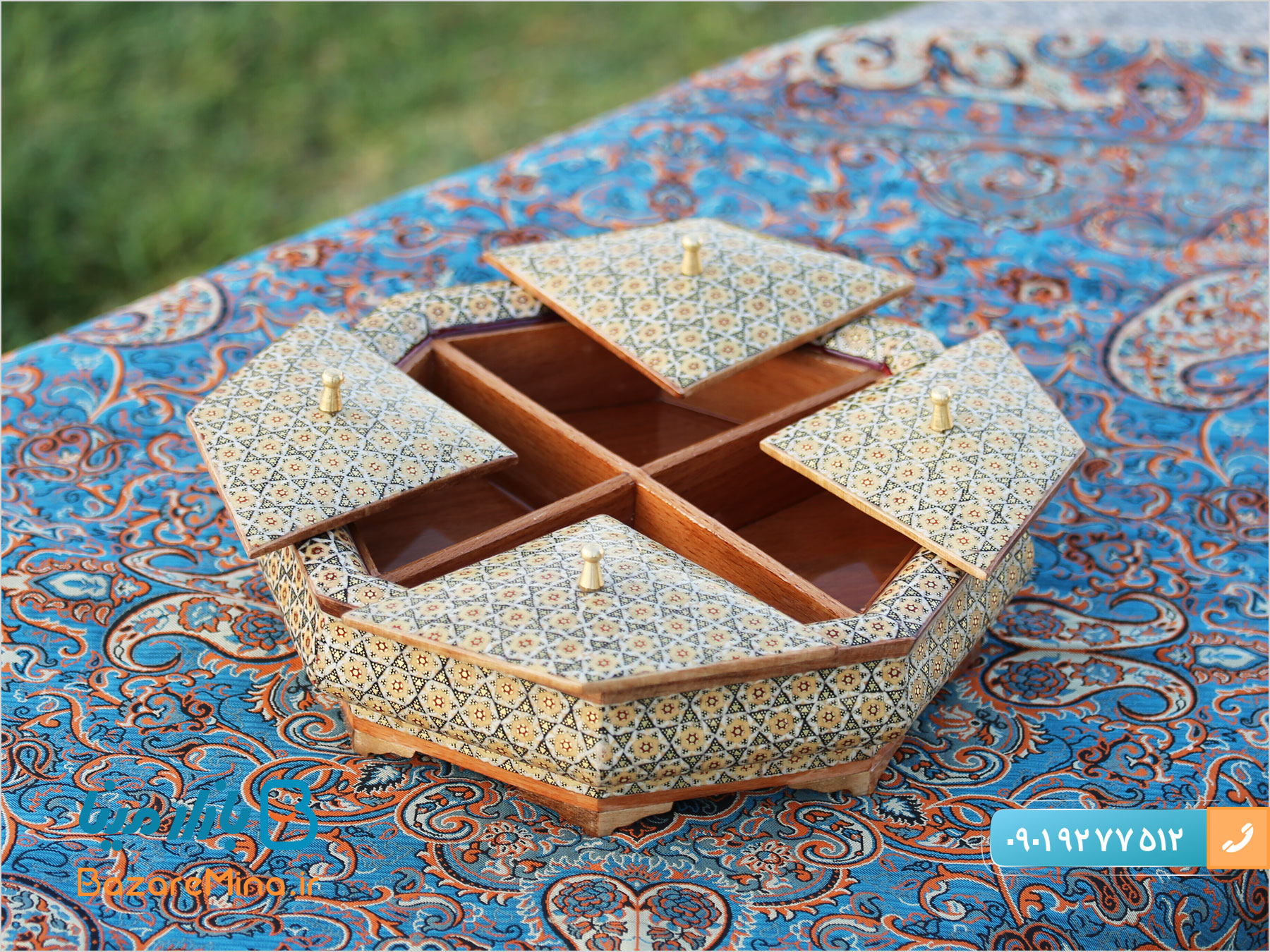 شکلات خوری چهار درب خاتم کاری شده اصفهان شکلات خوری چهار درب خاتم کاری شده اصفهان