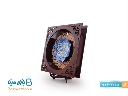 تابلو کوچک میناکاری اصفهان با پایه چوبی