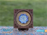 تابلو کوچک میناکاری اصفهان با پایه چوبی