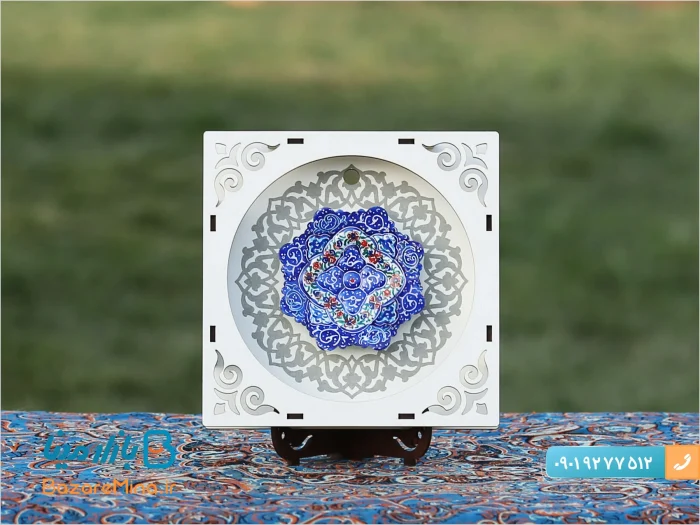 تابلو کوچک میناکاری اصفهان با پایه چوبی