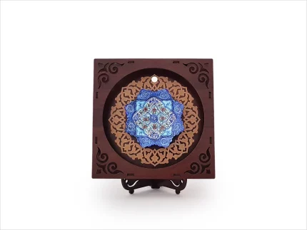 تابلو کوچک میناکاری اصفهان با پایه چوبی