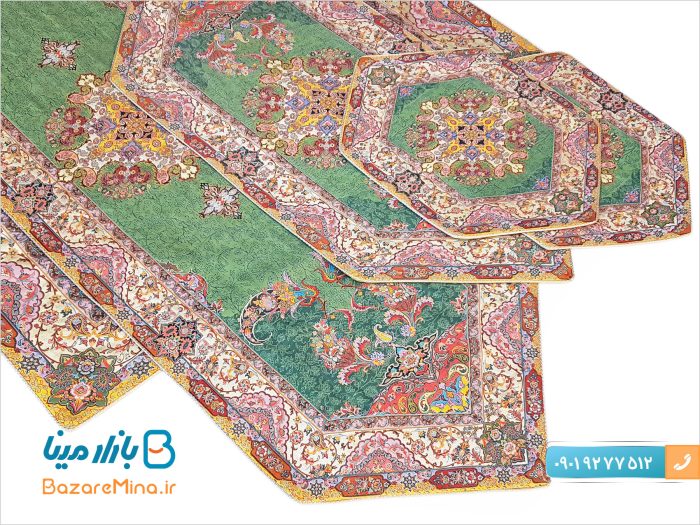 سرویس رومیزی ترمه ابریشمی شهرزاد برند سالاری