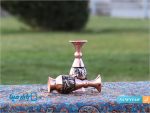 گلدان الماس تراش مسی ارتفاع ۱۶ سانتی متر