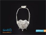 شکلات خوری ملیله کاری شش پر طرح پروانه