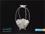 شکلات خوری ملیله کاری شش پر طرح پروانه