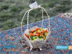 شکلات خوری ملیله کاری شش پر طرح پروانه