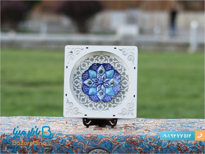 تابلو مشبک میناکاری اصفهان با پایه چوبی